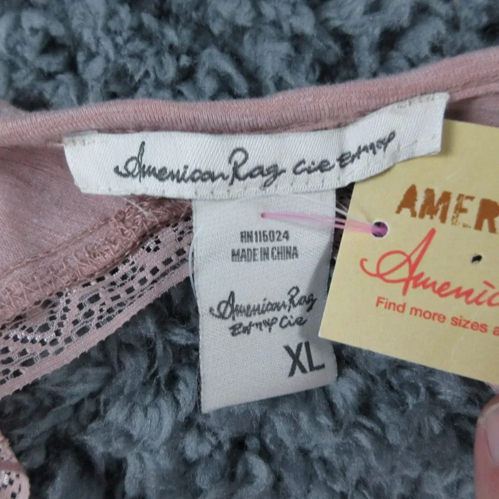 American Rag Cie Shirt Womens Extra Large Mauve Long Sleeve Pullover NWT